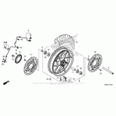 Схема вузла: Переднє колесо для Honda VFR800 Interceptor