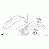 Схема вузла: Переднє крило для Honda CRF230 CRF230F