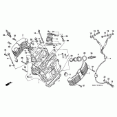 Схема вузла: Головка циліндра (FRONT) (VT1100CS / CT) для Honda VT1100 Shadow