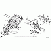 Схема вузла: Заднє крило для Honda CBR500 CBR500R