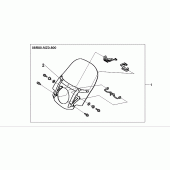 Схема вузла: Windshield kit для Honda GL1500 F6C