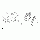 Схема узла: Сиденье и Боковой обтекатель для Honda CR250