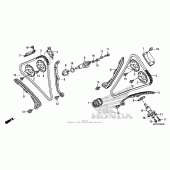 Схема узла: Цепь ГРМ & Натяжитель & Успокоитель для Honda ST1300 Pan-European