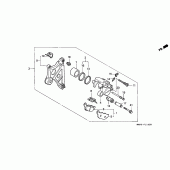 Схема вузла: Rr. головний гальмівний циліндр (XL600VM / VN / VP / VR) для Honda XL600 Transalp