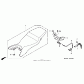 Схема вузла: Сидіння для Honda CBR600 CBR600F4