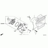 Схема вузла: Водяний насос для Honda VT750 Shadow Aero