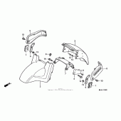 Схема узла: Перед. крыло (2) для Honda ST1100 Pan-European