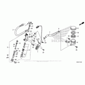 Схема вузла: Задній гальмівний циліндр для Honda GL1800 Gold Wing Valkyrie