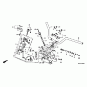 Схема узла: Верхняя траверса & Клипон руля для Honda NC700