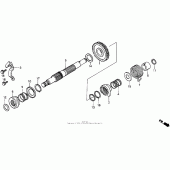 Схема вузла: Привід кікстартера для Honda XR250