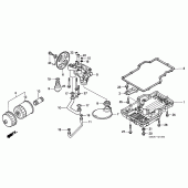 Схема узла: Масляный насос и Поддон для Honda CB750 Seven Fifty