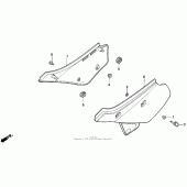 Схема вузла: Бічний обтічник для Honda XR600