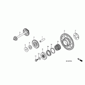 Схема узла: Привод стартера для Honda CBR600