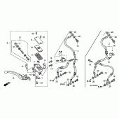Схема узла: Передний тормозной цилиндр (CB1300/CB1300S) для Honda CB1300 Super Four