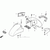 Схема узла: Переднее крыло для Honda GL1500 Gold Wing Aspencade