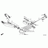 Схема вузла: Pedal (3) для Honda VT1300 Fury