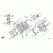 Схема вузла: Ліва головка циліндра для Honda ST1300 Pan-European Police