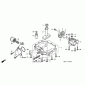 Схема узла: Масляный насос & Поддон для Honda CBR1000 CBR1000RR Fireblade