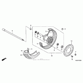 Схема вузла: Переднє колесо для Honda VT750 Shadow Aero
