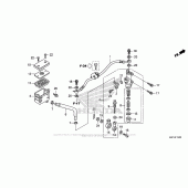 Схема узла: Задний тормозной цилиндр 1 для Honda CBR600 CBR600RR