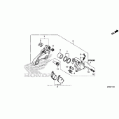 Схема вузла: Задній гальмівний супорт 1 для Honda VT1300 Sabre