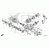 Схема вузла: Side gear case для Honda VT750 Shadow Aero