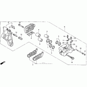 Схема вузла: St1100a rear brake caliper 96-98 для Honda ST1100 Pan-European