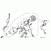 Схема вузла: Спідометр (1) для Honda VT750 Shadow Deluxe