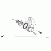 Схема вузла: Термостат для Honda CBR500