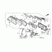 Схема узла: Панель приборов (ST1100) для Honda ST1100 Pan-European