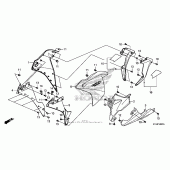 Схема вузла: Middle cowl + under cowl для Honda CBR250
