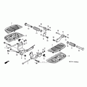 Схема узла: Подножки для Honda VTX1800