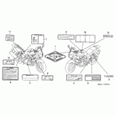Схема вузла: Інформаційні наклейки (CB1300S / SA) для Honda CB1300 Super Bol D'Or