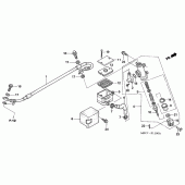 Схема вузла: Rr. гальмівний циліндр для Honda FMX650