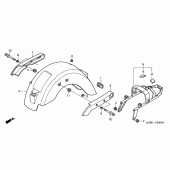 Схема узла: Заднее крыло для Honda VT125 Shadow