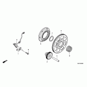 Схема вузла: Pulse generator / starting clutch для Honda NSA700 DN-01