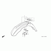 Схема вузла: Переднє крило для Honda CRF450 CRF450X
