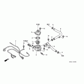 Схема вузла: Water pipe / термостат для Honda GL1500 F6C