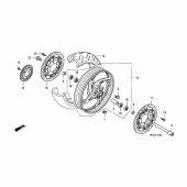 Схема вузла: Переднє колесо для Honda CB1000 CB1000R