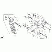 Схема вузла: Задня підвіска для Honda CBR1000 CBR1000F