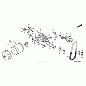 Схема узла: Масляный фильтр + маслонасос для Honda VTX1800