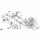 Схема узла: Заднее колесо для Honda FSC600 Silver Wing
