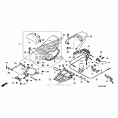 Схема вузла: Сидіння для Honda FSC600 Silver Wing