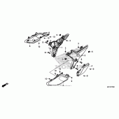 Схема вузла: Бічний обтічник для Honda CTX700