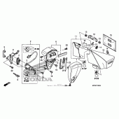 Схема вузла: Side cover + tools + combination switch для Honda VT1300 Fury