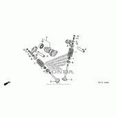 Схема вузла: Camshaft + valve (2) для Honda CRF150 CRF150F