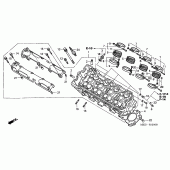 Схема вузла: Головка циліндра для Honda CB600F Hornet S