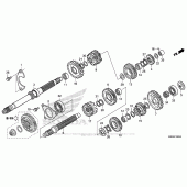 Схема вузла: Трансмісія для Honda GL1800 Gold Wing Valkyrie