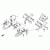 Схема узла: Выхлопная система для Honda ST1300 Pan-European