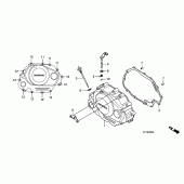 Схема узла: Правая крышка картера для Honda CBF150